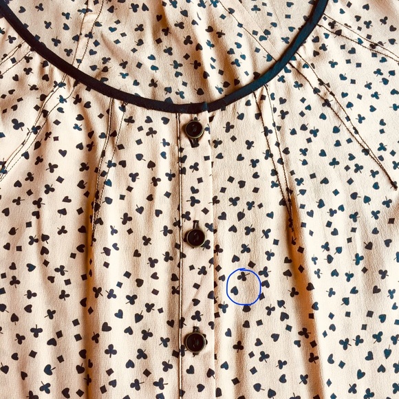 SOLD Anthropologie Odille Casino Nights Silk Top - Picture 5 of 8